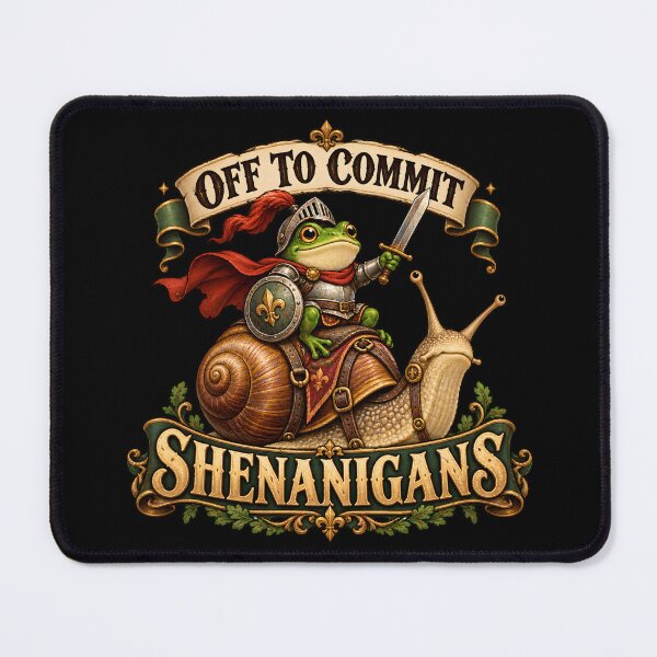 Item preview, Off to Commit Shenanigans Frog designed and sold by WonderInkLab.