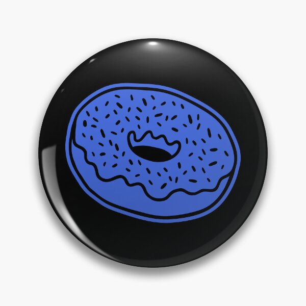 Item preview, Royal Blue Retro Glazed Sprinkle Donut Design designed and sold by pattern-archive.