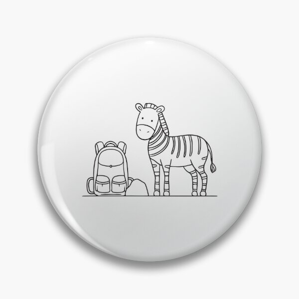 Item preview, A zebra near a backpack leaning against a rock designed and sold by rasagamastore.