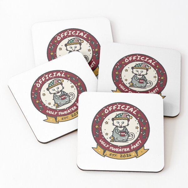 Item preview, Ugly Christmas Sweater Party - Official Possum Badge designed and sold by sdcreations210.