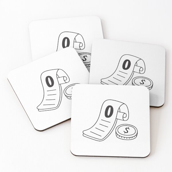 Item preview, A zero printed on a receipt near a coin designed and sold by rasagamastore.