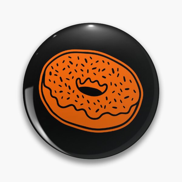 Item preview, Orange Retro Glazed Sprinkle Donut Design designed and sold by pattern-archive.