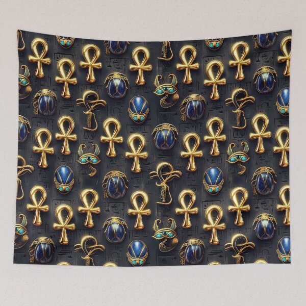 Item preview, Ancient Egyptian Mythology Anubis Ankh Pattern DESIGN 043 designed and sold by The Design Asset Station.