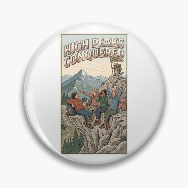 Item preview, High Peaks conquered – Funny Hiking & Outdoor Adventure Design designed and sold by FitEnvy.