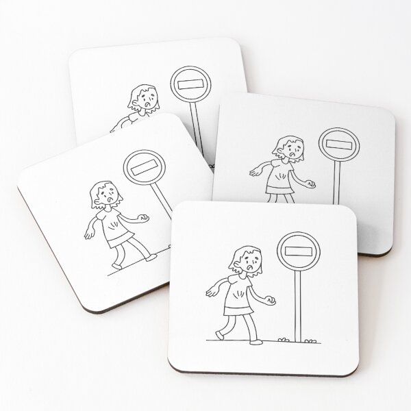 Item preview, Zombie stumbles past a warning stop sign designed and sold by rasagamastore.