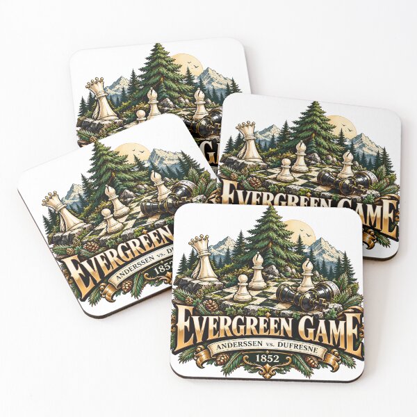 Item preview, Evergreen game chess motif designed and sold by smellypumpy.