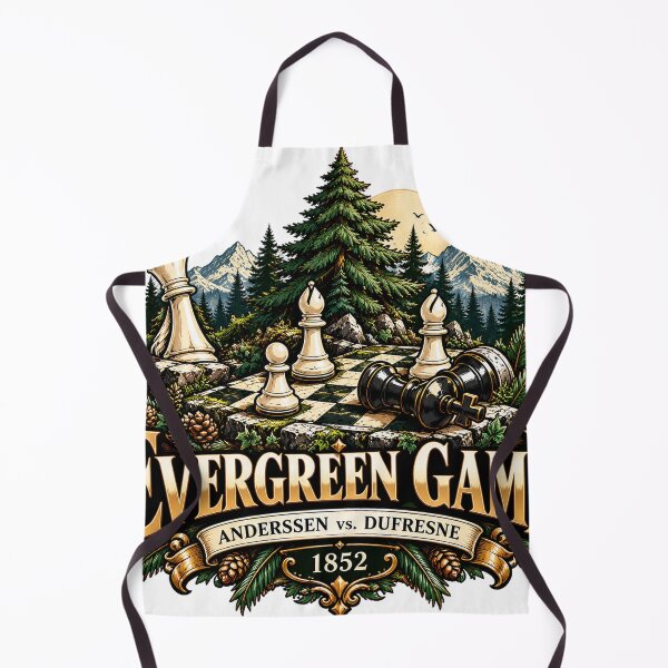 Item preview, Evergreen game chess motif designed and sold by smellypumpy.