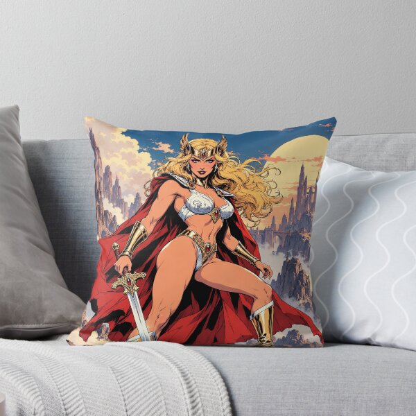 Item preview, Golden Valkyrie Warrior Fantasy Comic Art designed and sold by Curio Meridian.