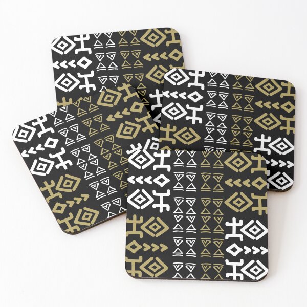 Item preview, Bogolan Mud Cloth Pattern Black designed and sold by Wolagno.