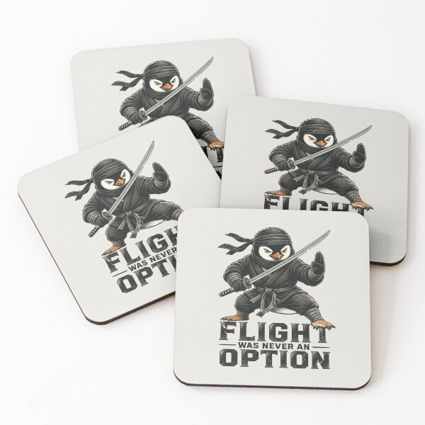 Item preview, Flight Was Never an Option – Ninja Penguin Vintage Retro Warrior designed and sold by elisarasada.