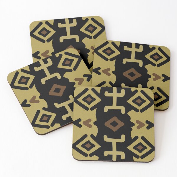 Item preview, Bogolanfini Mali Mudcloth Black Brown designed and sold by Wolagno.
