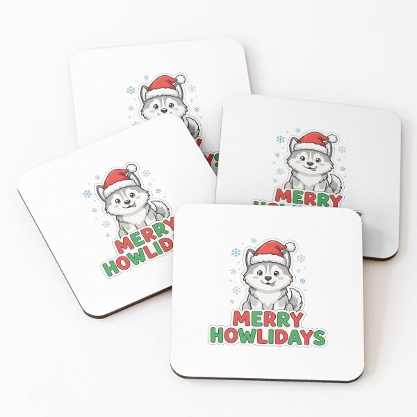 Item preview, Merry Howlidays Husky Christmas Shirt – Cute Dog Santa Hat Graphic designed and sold by Gurrteg.