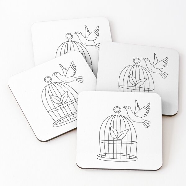 Item preview, A bird glides through the zoo near a cage designed and sold by rasagamastore.