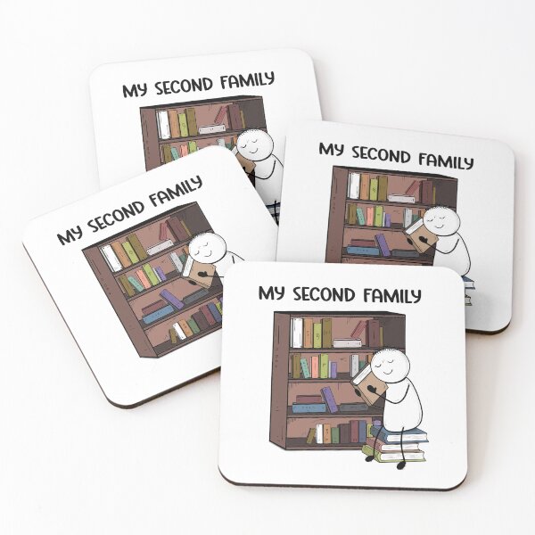 Item preview, My Second Family – Book Lover Handdrawn Digital Illustration & Print designed and sold by MyVisionaryHuez.