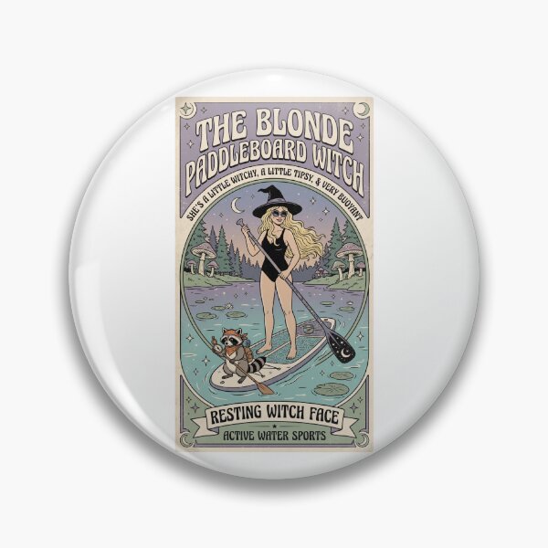 Item preview, Blonde Paddleboarder – A Little Witchy & Bouyant designed and sold by FitEnvy.