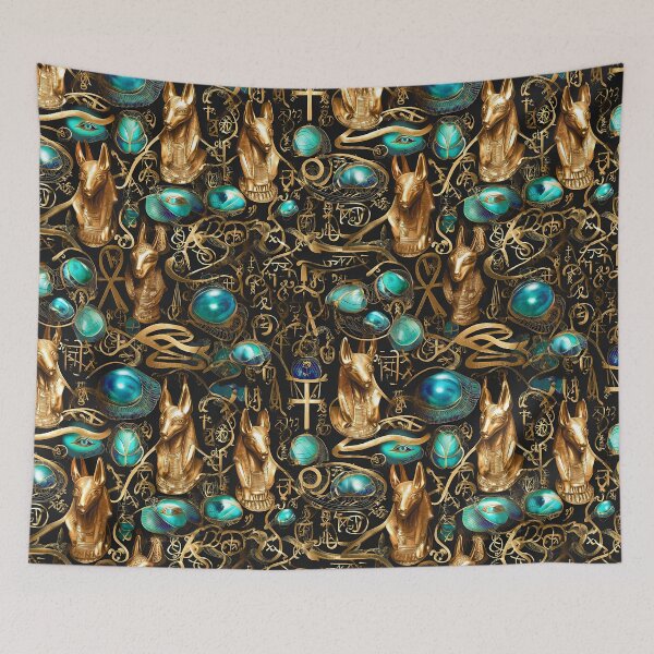 Item preview, Ancient Egyptian Mythology Anubis Ankh Pattern DESIGN 079 designed and sold by The Design Asset Station.