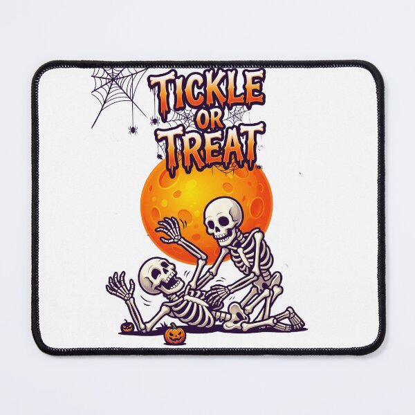 Item preview, Tickle Or Treat Skeletons | Funny Halloween Spooky Pun Illustration designed and sold by DesignArtique.