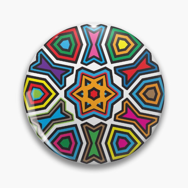 Item preview, Vibrant Islamic Geometric Mandala Vector Pattern-Orange Centered designed and sold by GrafecShop.