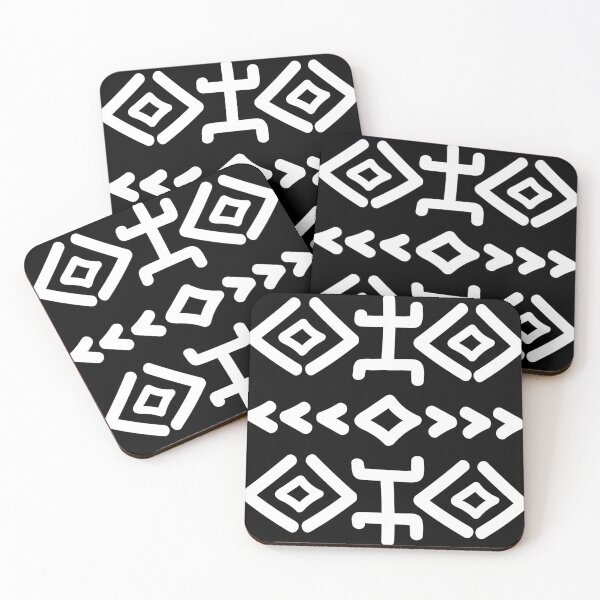 Item preview, Bogolan Mud Cloth Pattern black designed and sold by Wolagno.