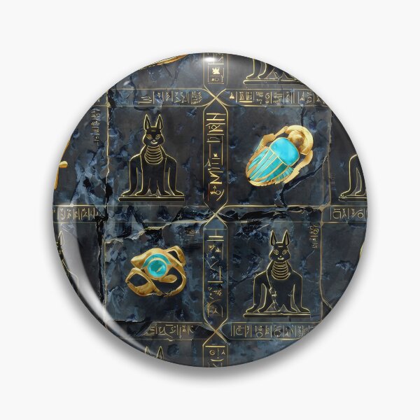 Item preview, Egyptian Hieroglyph Gold Scarab Symbol Seamless Pattern DESIGN 110 designed and sold by The Design Asset Station.