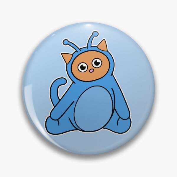 Item preview, Orange Cat in a Blue Alien Suit Halloween designed and sold by Sollomio.
