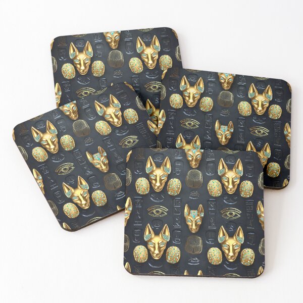 Item preview, Ancient Egyptian Mythology Anubis Ankh Pattern DESIGN 1130 designed and sold by The Design Asset Station.