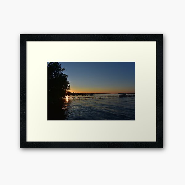 Sunset on Chautauqua Lake Framed Art Print