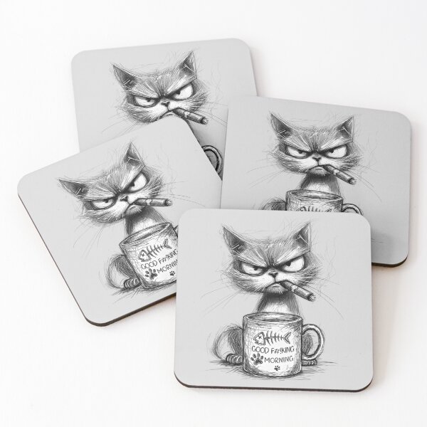 Item preview, Good Morning from Angry Cat designed and sold by CottonWords.