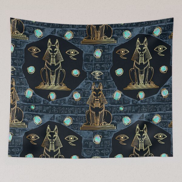 Item preview, Ancient Egyptian Mythology Anubis Ankh Pattern DESIGN 123 designed and sold by The Design Asset Station.