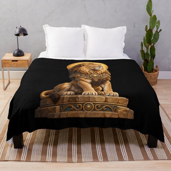 Item preview, Golden Lion Guardian with Bronze Sun Halo designed and sold by TeeAbility.