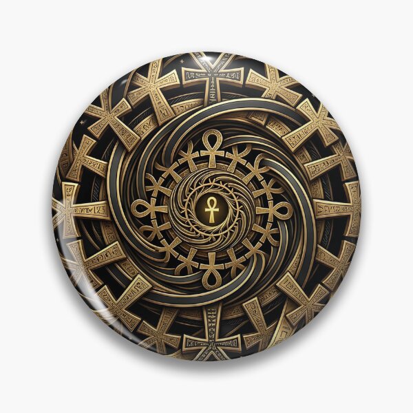 Item preview, Infinite Golden Ankh Spiral Egyptian Mandala designed and sold by Michaelragheb.