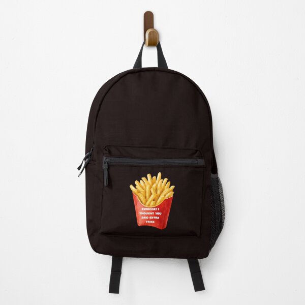 Item preview, Exercise I Thought You Said Extra Fries Funny Foodie Watercolor Artwork designed and sold by Akira Design Store.