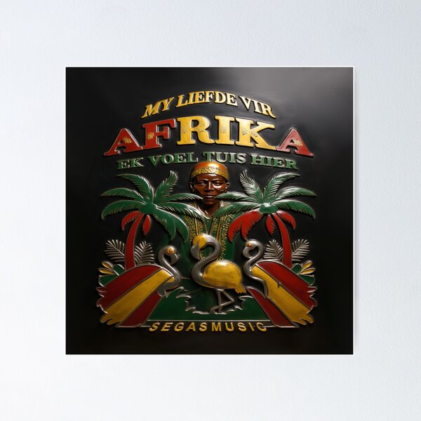 Item preview, My Liefde Vir Afrika - 3D Art Picture - with Flamingos Red Yellow Green designed and sold by Segasprojects.