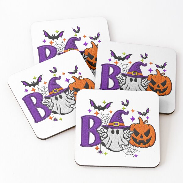 Item preview, Halloween Witch Ghost Pumpkin and Purple Lettering designed and sold by hoganpineda.