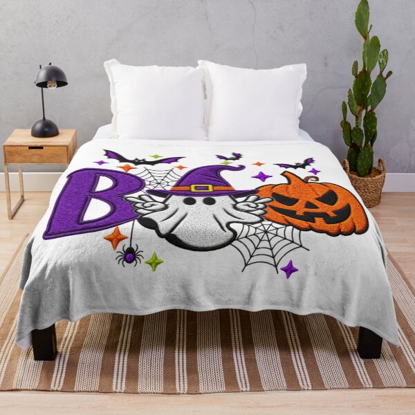 Item preview, Halloween Witch Ghost Pumpkin and Purple Lettering designed and sold by hoganpineda.