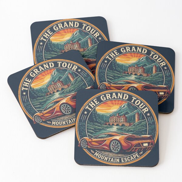 Item preview, The Grand Tour Mountain Escape - Vintage Supercar and European Landscape designed and sold by Chroma Dreams .