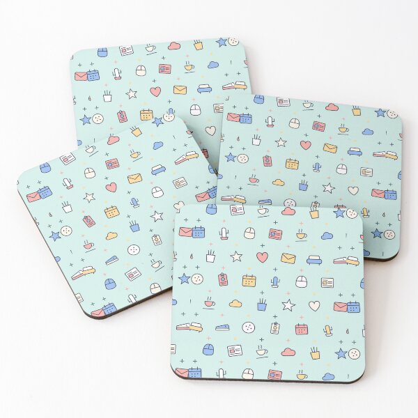 Item preview, Cute Cartoon Calendar Pattern - Seafoam designed and sold by jobnjokes.