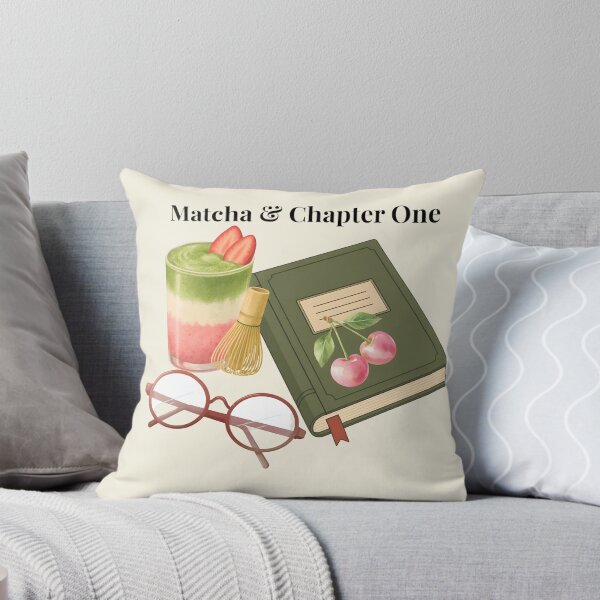 Item preview, Matcha And Chapter One Strawberry Layered Drink Bookish Reading Nook Art designed and sold by Akira Design Store.