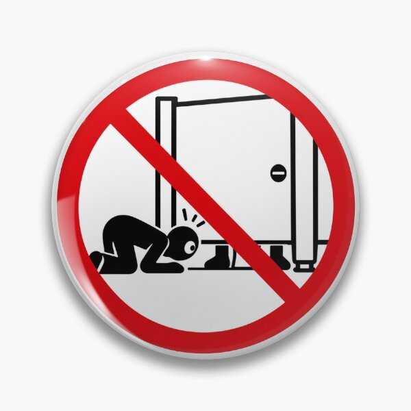 Item preview, No Peeking in the Bathroom Funny Sign designed and sold by MonkiFlipp.