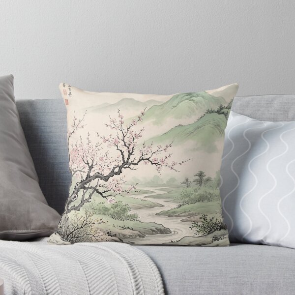 Item preview, Spring Flower Garden Chinese Ink Wash Painting designed and sold by catelineolison.
