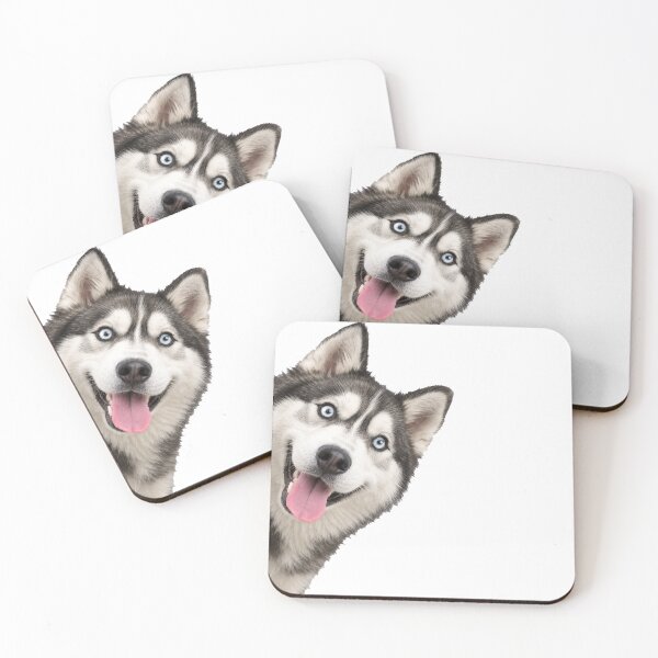 Item preview, Goofy husky dog photographh designed and sold by Anne Londez Studio.