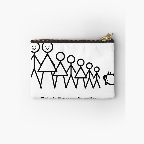 Item preview, Stick Figure Family Five Kids No Money No Regrets designed and sold by porchswings.
