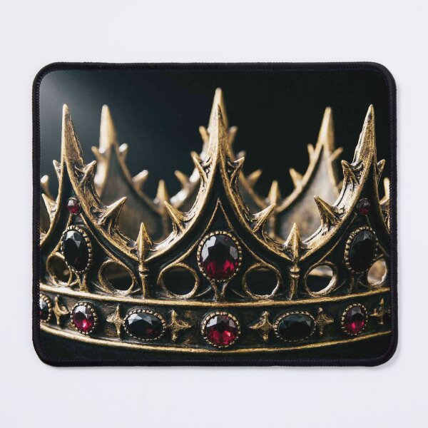 Item preview, Gothic Golden Crown with Red and Black Gemstones designed and sold by MFMart.