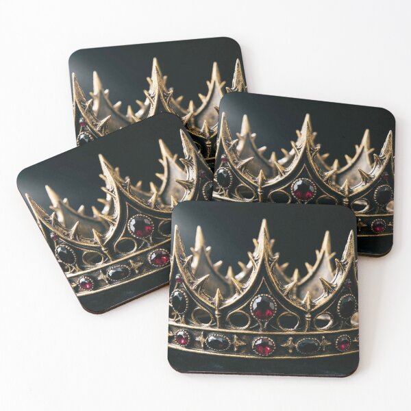 Item preview, Gothic Golden Crown with Red and Black Gemstones designed and sold by MFMart.