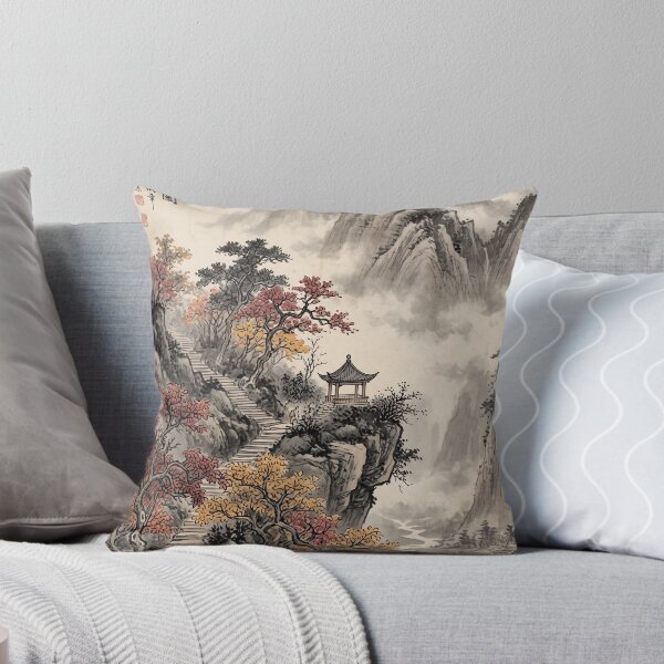 Item preview, Cherry Blossom Cliff Traditional Asian Art designed and sold by catelineolison.