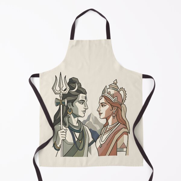 Item preview, Arte lineal geométrico poligonal de Shiva Parvati designed and sold by hutofdesigns.