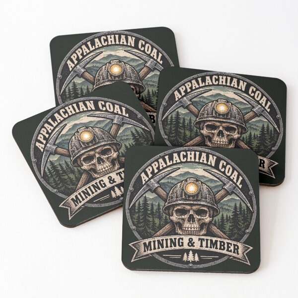 Item preview, Appalachian Coal Mining and Timber Skull Vintage Miner designed and sold by Hixart.