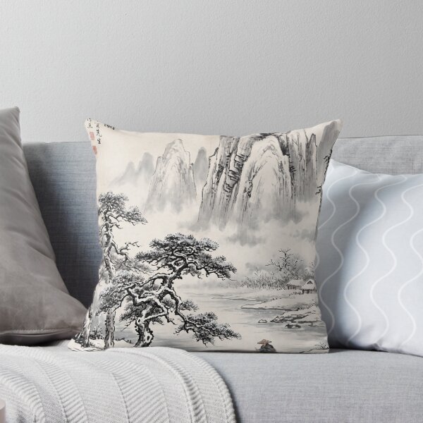Item preview, Pine Trees River Bridge and Misty Peaks designed and sold by catelineolison.