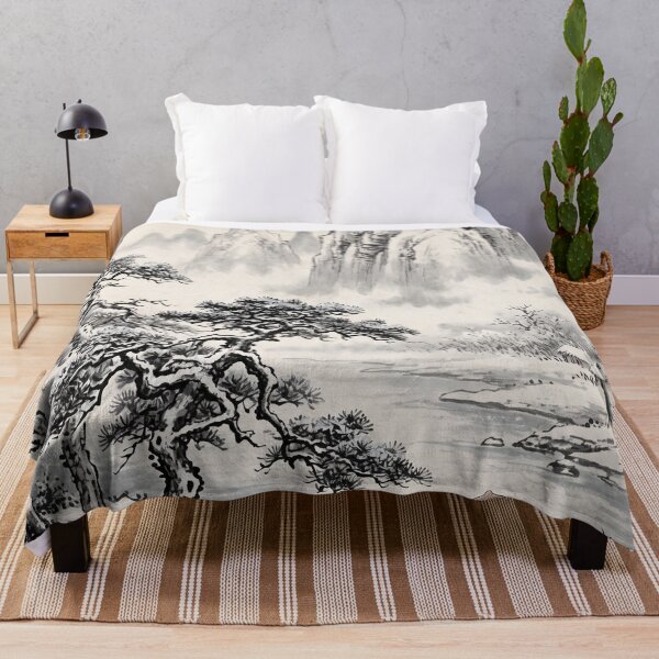 Item preview, Pine Trees River Bridge and Misty Peaks designed and sold by catelineolison.