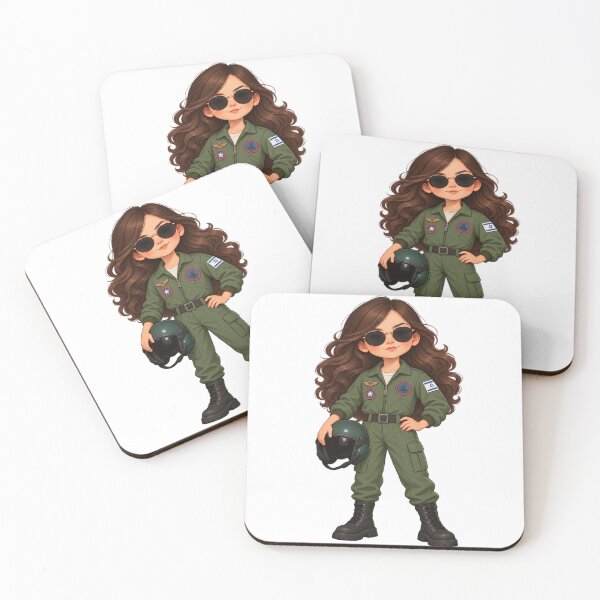 Item preview, Berry the Pilot Cute Girl Fighter Pilot Kawaii designed and sold by Kiwi Bond.
